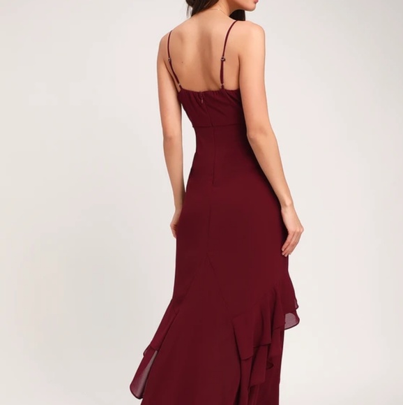 Lulu's Ruffled High Slit Dress - Picture 3 of 8